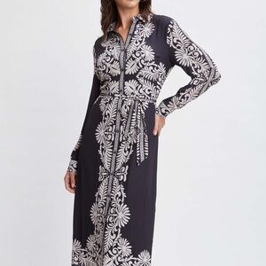 Elie Tahari XS Paisley Print shirt dress